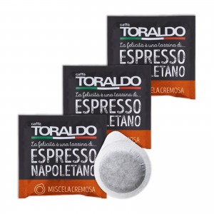 50 Cialde Caffè Toraldo Miscela Cremosa in filtro carta ESE 44mm Cremoso Originale