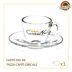 1 Tazza Tazzina Caffe con piattino Grecale Caffè Del Re