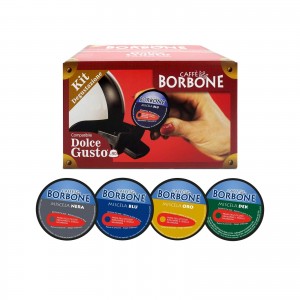 Kit Degustazione Caffè Borbone 90 Capsule compatibili Dolce Gusto Nera Blu Oro Rossa Dek Assaggio Mix