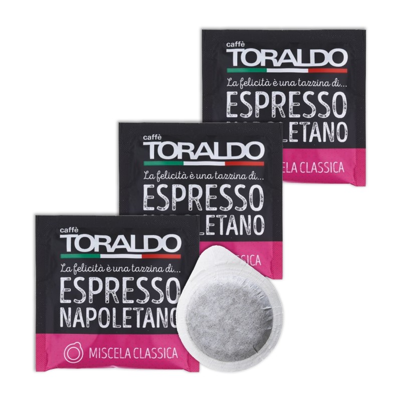 150 Cialde Caffè Toraldo Miscela Classica in filtro carta ESE 44mm Classico  Originale - CAFFÉ TORALDO - CIALDE CARTA ESE 44mm - CAPSULE E CIALDE